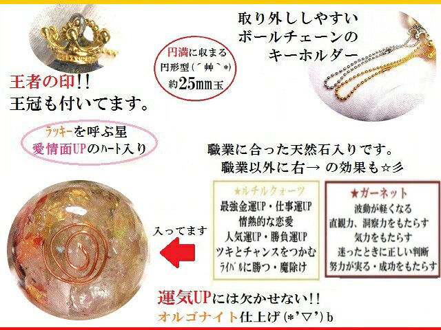 芸能関係★ルチルクォーツ・ガーネット・ヒマラヤ産水晶・水晶★幸福を呼ぶ★円形★王...