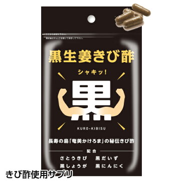 テレビで話題！！黒生姜きび酢[31粒入・約1ヶ月分]黒生姜 黒ニンニク 黒大豆 健康ダイエット 燃焼サポート ポカポカ睡眠 黒酢とは違うかけろまきび酢使用 サプリ サプリメント