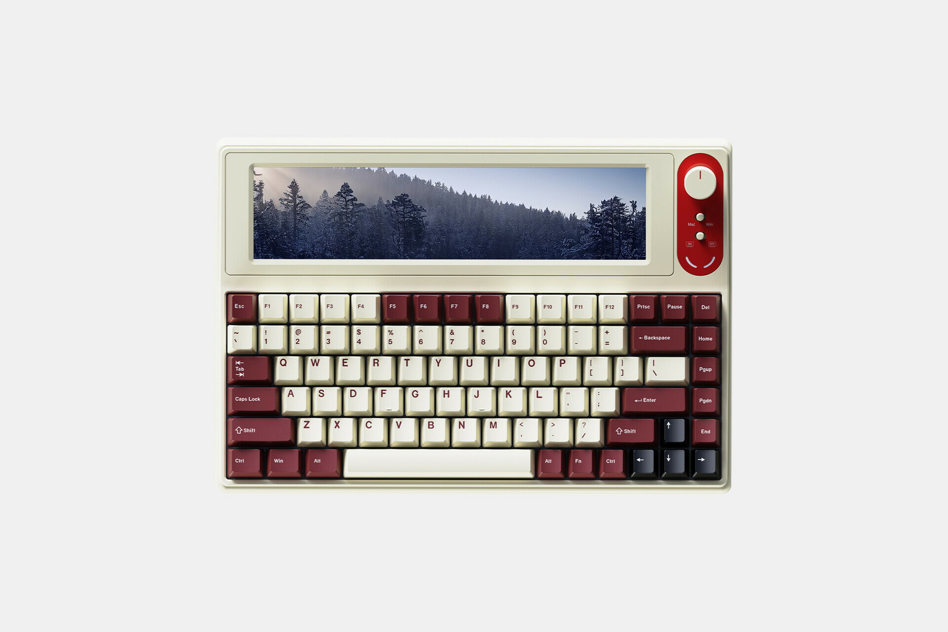 AJAZZ AKP846 タッチスクリーンメカニカルキーボード 10.1インチタッチ式ディスプレイ ホットスワップ対応 ガスケットマウント搭載 金属ノブ付き 84キーコンパクト Win Mac対応