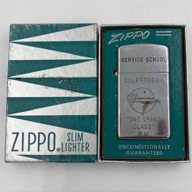 ジッポー ZIPPO スリムライター 1960年 GRUMMAN グラマン ボックス 箱 インストラクション【海外直輸入USED品】