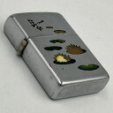 ZIPPO ビンテージ ジッポー 激レア品 1947年〜1949年 3バレル タウン&カントリー Lily Pond 蓮池にトンボ ニッケルシルバー PAT.2...