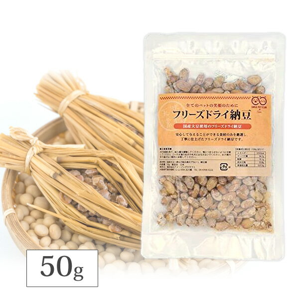 フリーズドライ納豆 犬 ドッグフード 50g 国産大豆使用 