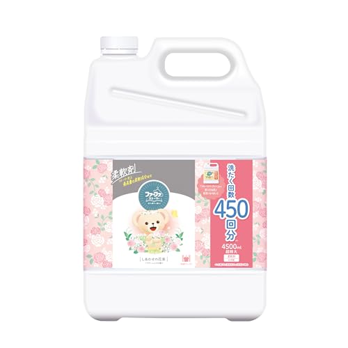 超特大 4500ml白/-/4902135671611・Style:超特大 4500ml・パッケージ個数:1・花畑をイメージした、フラワームスクの香りの柔軟剤。商品紹介 ●ほんのりやさしい、上品で愛らしいフラワームスクの香り。※「フルーツパーティー」から名称変更。より香りをイメージしやすくなりました(香りは同じです) ●ストーリー史上最高量の柔軟成分配合。思わず頬ずりをしたくなる、ふわふわやわらかな仕上がり。 ●部屋干しOK、48時間抗菌処方。 ●大人・赤ちゃん両方の衣類に使える。 原材料・成分 界面活性剤(エステル型ジアルキルアンモニウム塩)、安定化剤、香料、抗菌剤 使用方法 (使用方法) ●全自動洗たく機の場合…柔軟仕上げ剤の自動投入口に本品を入れ、洗たくします。 ●二槽式・手洗いの場合…すすぎの水がきれいになったら本品を入れ、3分まわすか、ひたした後、脱水します。 (使用量の目安) ●ドラム式洗たく物量1.5kg/タテ型水量30L…使用量の目安10ml ●ドラム式洗たく物量3.0kg/タテ型水量45L…使用量の目安20ml ●ドラム式洗たく物量4.5kg/タテ型水量55L…使用量の目安30ml ●ドラム式洗たく物量6.0kg/タテ型水量65L…使用量の目安40ml ●手洗いの場合…洗たく物量0.5kgで使用量の目安5ml※香りの好みや強さの感じ方には個人差があります。使用量の目安を参考に周囲の方にもご配慮のうえ、お使いください。 (省資源化・ゴミの減量化になるボトル) ●1/3の大きさに小さくたたんで捨てられます。※中身が残ったままで折りたたむと液が飛び出すことがあります。容器は空にしてよく洗ってから折りたたんでください。折りたたんだ後、キャップを閉めてから捨ててください。