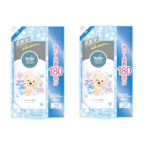 ファーファ ストーリー 柔軟剤 そらのお散歩 詰替用 特大 1800ml フローラルソープの香り×2個