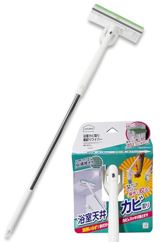 浴室カビ取りホワイト/拭き幅18cm・ミドル柄/WD322・Style:浴室カビ取りPatternName:ミドル柄・パッケージ個数:1・【洗剤を使わず、浴室のお掃除・カビ取り】 水を含ませてこするだけで、コシのあるブラシ繊維がカビをかき出し、柔らかい吸着繊維がカビを拭きとります。 浴室の天井・壁のお掃除とカビ取りを一度に。・【水切りでカビの発生を予防】 便利な水切りゴム付き。 シリコーン製の水切りゴムが使用面（浴室の壁・鏡）にピッタリフィット！ ブラッシングした後の水切りでカビや水アカ汚れの予防に効果的です。・【軽くてサビにくいアルミ製】 全長82cmと天井に届く長柄タイプ。 重さは225gと軽量のため、軽々お掃除できます。・【簡単に絞れる】 レバーを引き下げるだけで、楽にスポンジのスミまで一気に水が絞れます。 ヘッドは18cm。通常の丸型バケツに入るサイズです。・【ハンディタイプ/窓・網戸用にチェンジも】 柄をはずして、ハンディタイプとしてもご使用いただけます。スポンジ部分を「窓・網戸楽絞りワイパースペアSP390」と交換すれば窓や網戸のお掃除用品として水を含ませこするだけで、W繊維が浴室のカビを落とします。 水滴・結露取り用の水切りゴム付き。 毎日のお掃除と、カビ取り・カビ予防がこれ1本できます。 「安心連結」構造がついた柄が取りつけ可能です。