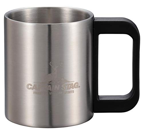 キャプテンスタッグ(CAPTAIN STAG) アウトドア コップ マグカップ マグ カップ タンブラー 250ml ダブルステンレス 中空二重