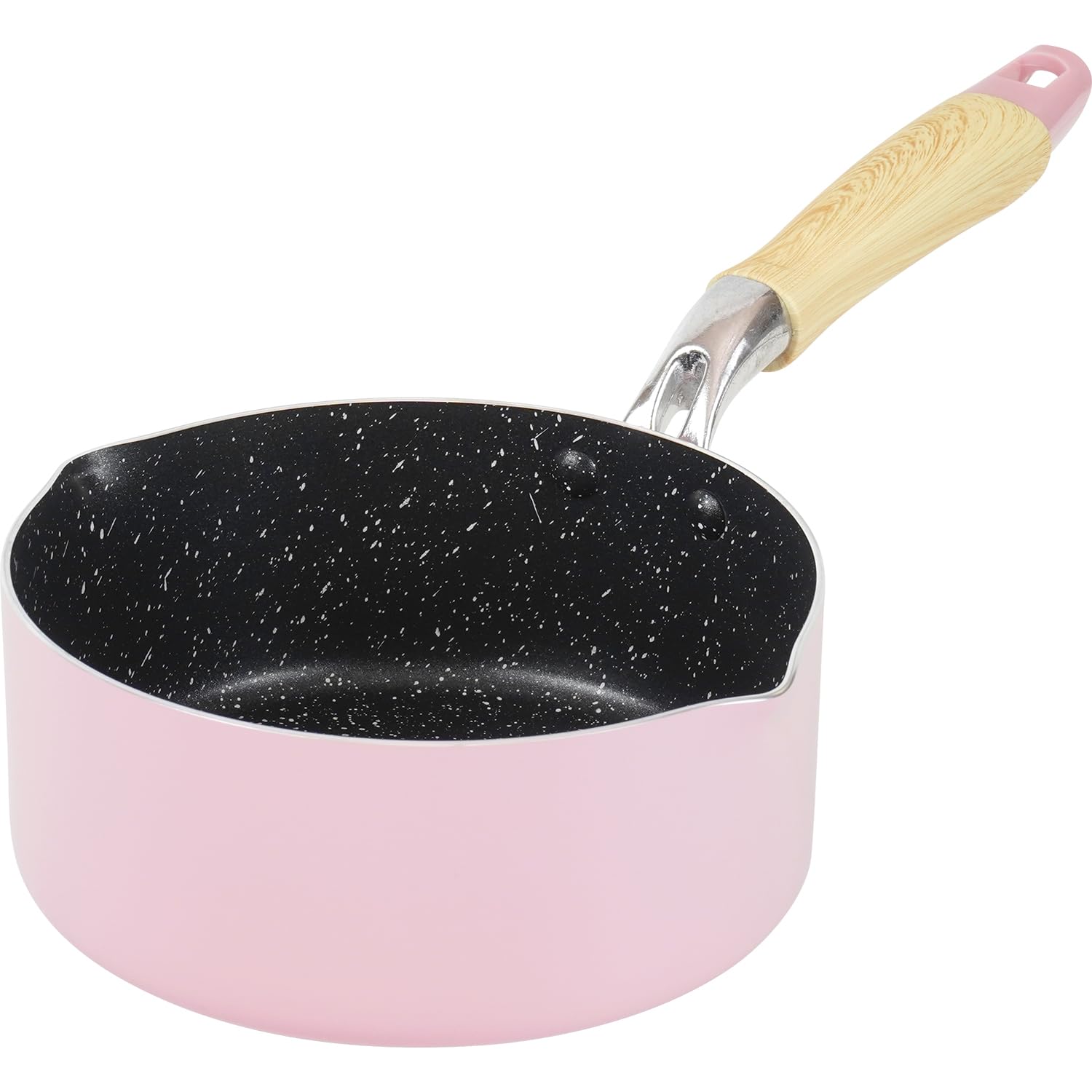 和平フレイズ さくら色 片手鍋 ミルクパン 16cm PFOAフリー ふっ素樹脂加工 IH・ガス 新生活 リリフル RB-3070