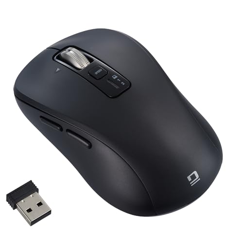 Digio2 マウス Bluetooth レシーバー 両対応 高速スクロール チルト機能 ブラック Z1254
