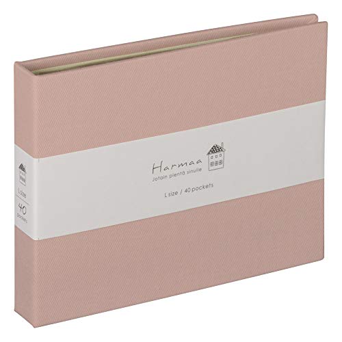 ナカバヤシ Harmaa（ハルマー） 溶着式ポケットアルバム L判1段 A-HRLP-101-P ピンク