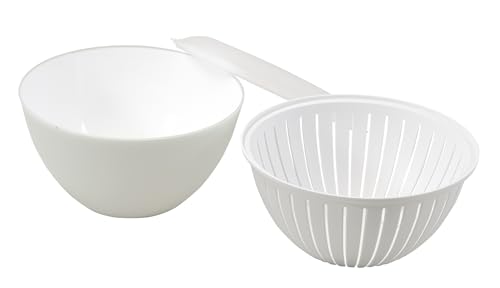 Rakuten - パール金属 ざる ボウル カラーボウル 19cm ザル フタ 3点 セット 日本製 クリアグリーン 抗菌 耐熱 ララシャイン HC-849