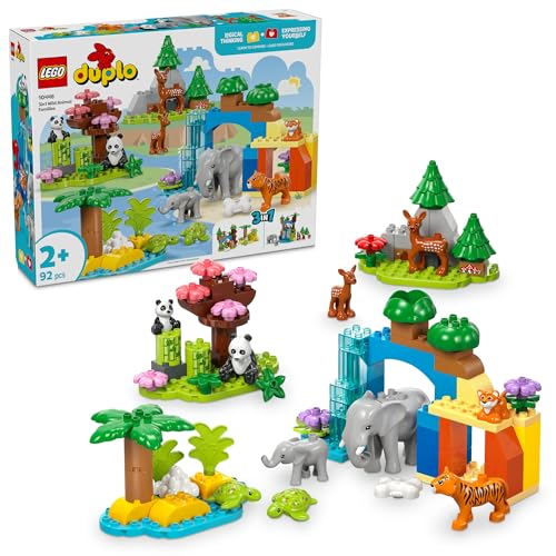 樂天商城 - レゴ LEGO デュプロ デュプロのまち 3in1 どうぶつのかぞく 92ピース おもちゃ 玩具 誕生日 クリスマス プレゼント ブロック 知育