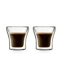 BODUM ボダム グラス コップ タンブラー ASSAM アッサム ダブルウォール グラス 100ml 2個セット 保温保冷性 二重構造 耐熱