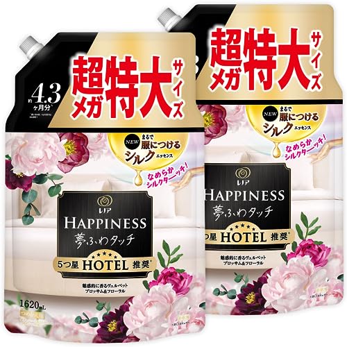 【まとめ買い】[大容量] レノア ハピネス 夢ふわタッチ 柔軟剤 ヴェルベットブロッサム&フローラル 詰..
