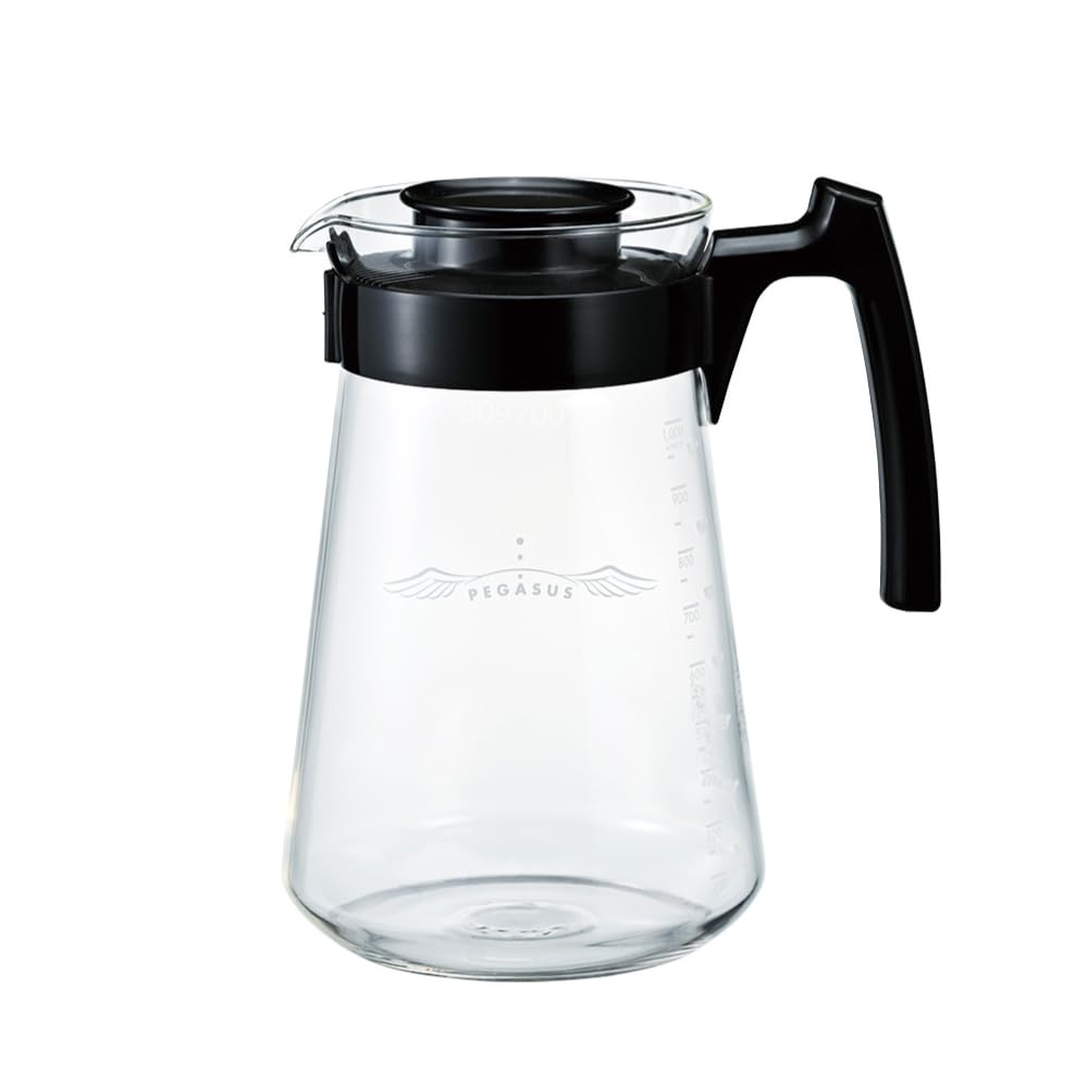 樂天商城 - HARIO(ハリオ) ペガサス サーバー 1000 電子レンジ対応 1000ml 2~8杯用 ブラック 日本製 PES-03-B