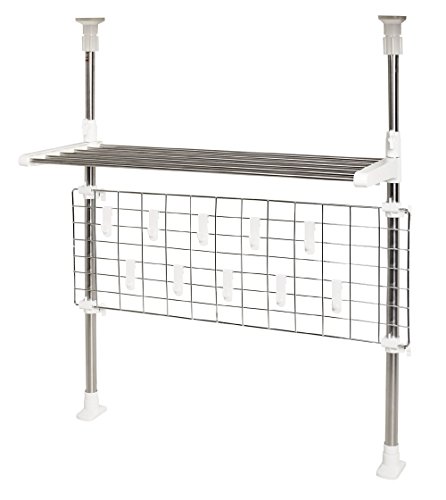 パール金属 突っ張り キッチンネット&パイプラック ステージア HB-3742 ホワイト 幅67×奥行26×高さ71-1..