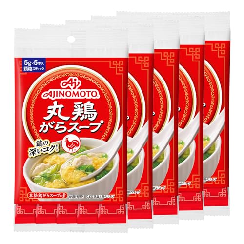 Ajinomoto 味の素 丸鶏がらスープ 5gスティック5本入×5個