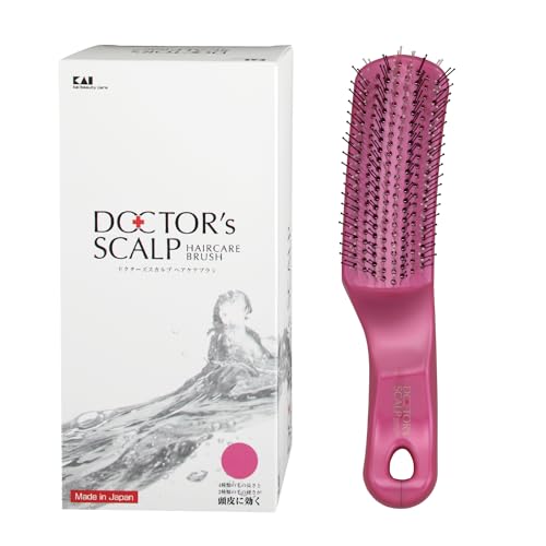 Brushes, Combs - 貝印 KAI 【髪の毛が絡りにくい】 ヘアブラシ ドクターズ スカルプケア ヘアケアブラシ 頭皮マッサージ シャンプーブラシ 頭皮ケア レギュラ
