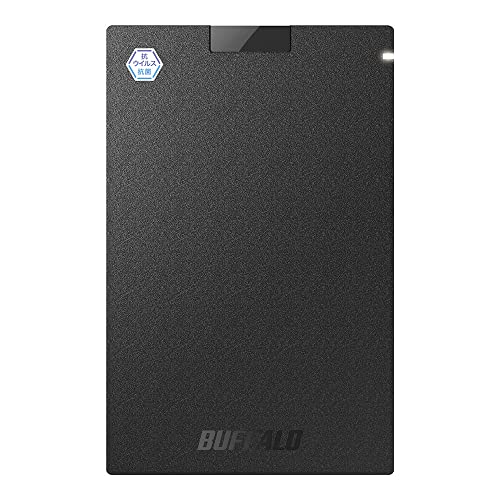 バッファロー BUFFALO 抗ウイルス・抗菌ポータブルSSD USB3.2(Gen1) TypeA SSD-PGVB2.0U3B/N