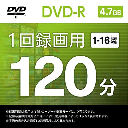 バッファロー DVD-R 1回録画用 4.7GB 50枚 スピンドル CPRM 片面 1-16倍速 【 ディーガ 動作確認済み 】 ホワイトレ 2