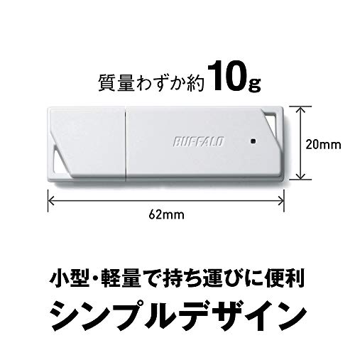 バッファロー USBメモリ 128GB USB3.2(Gen1)/3.1(Gen 1)/3.0/2.0 充実サポート RUF3-K128GA-W