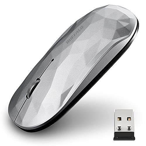 バッファロー ワイヤレス モバイルマウス 2.4GHz レシーバー付属 FLEXUS 薄型軽量 3ボタン 無線 静音 BlueLED MIL規格