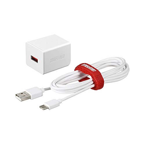 バッファロー AC USB 充電器 2.4A 1ポートTypeC ケーブル 1.5m スマホ スマートフォン タブレット 【 iPhone 15