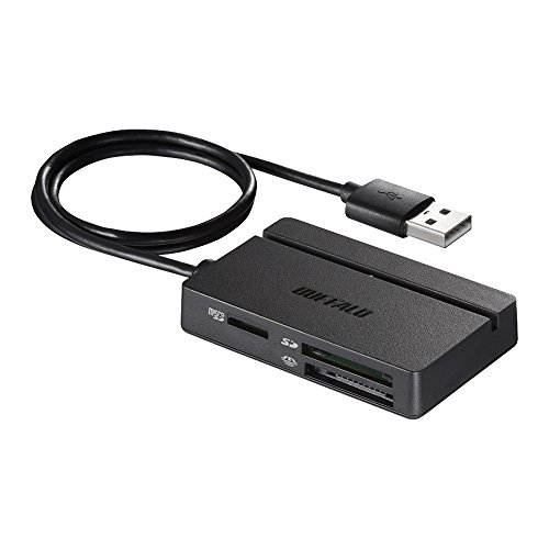 バッファロー BUFFALO USB2.0 マルチカードリーダー スタンダードモデル ブラック BSCR105U2BK