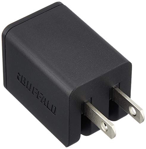 BUFFALO USB充電器 2.4A急速 Lightning付属2.0m オートパワーセレクト搭載 高耐久ファブリックケーブル Made fo