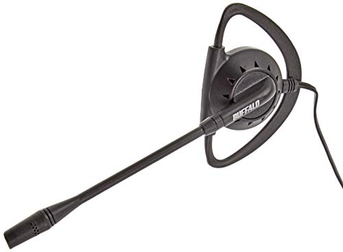 バッファロー BUFFALO 片耳イヤフック式ヘッドセット 4極&3極プラグ