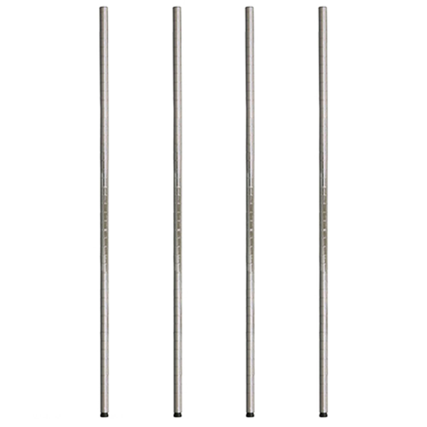 ドウシシャ ルミナス スチールラックパーツ 基本ポール 支柱 長さ120.5cm 25P120 4本セット アジャスタ..