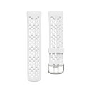 Fitbit Charge 6 & Charge 5 用 純正 アクセサリー スポーツベルト フロストホワイト Lサイズ