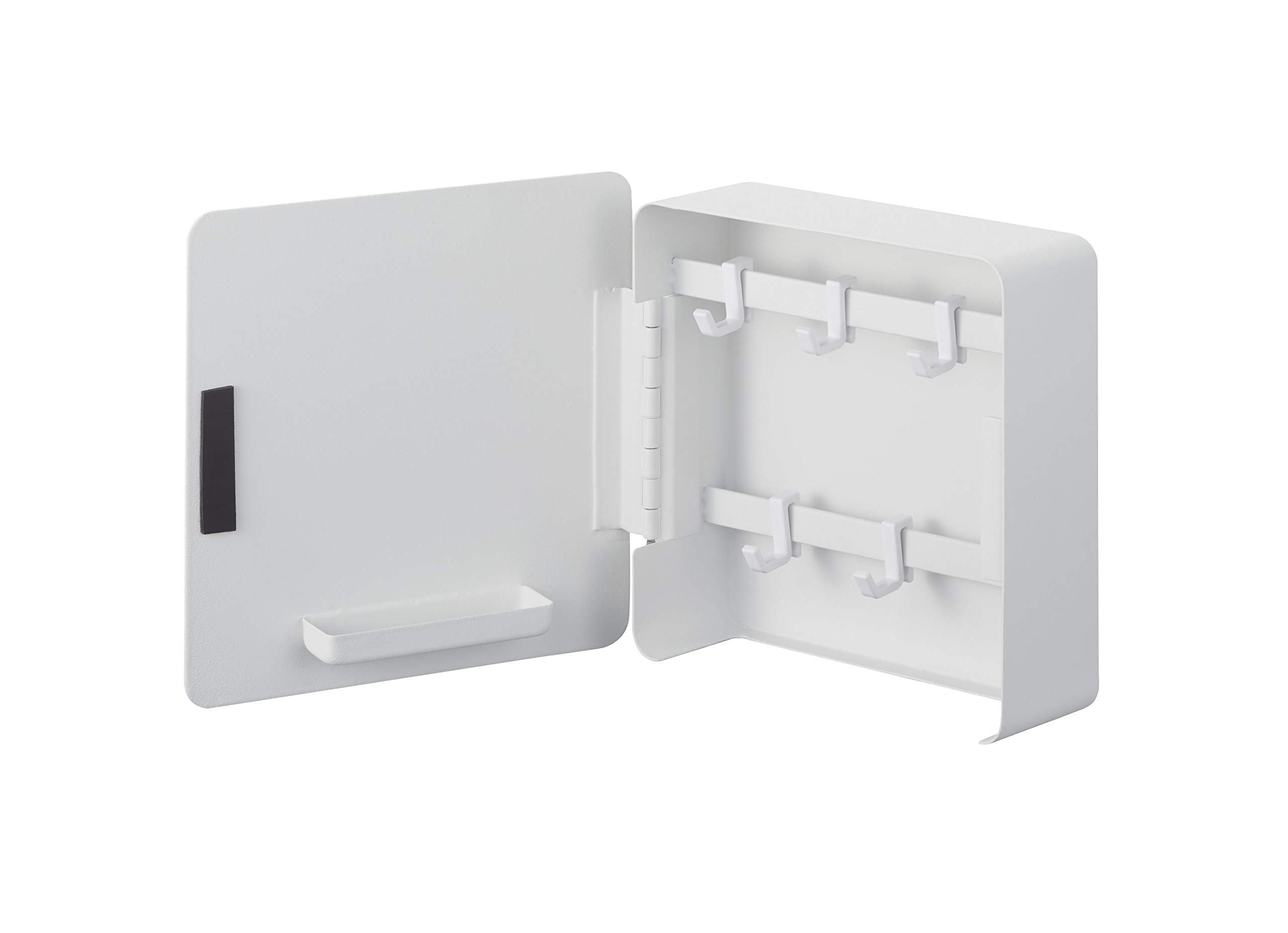 山崎実業(Yamazaki) マグネット キーフック 2段 ホワイト 約W15.8XD5.5XH15.8cm タワー 玄関 エントラ..