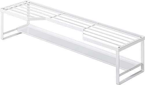 山崎実業(Yamazaki) コンロ奥ラック 排気口カバー付 60cmコンロ用 ホワイト 約W70XD18XH15cm タワー tower スラ