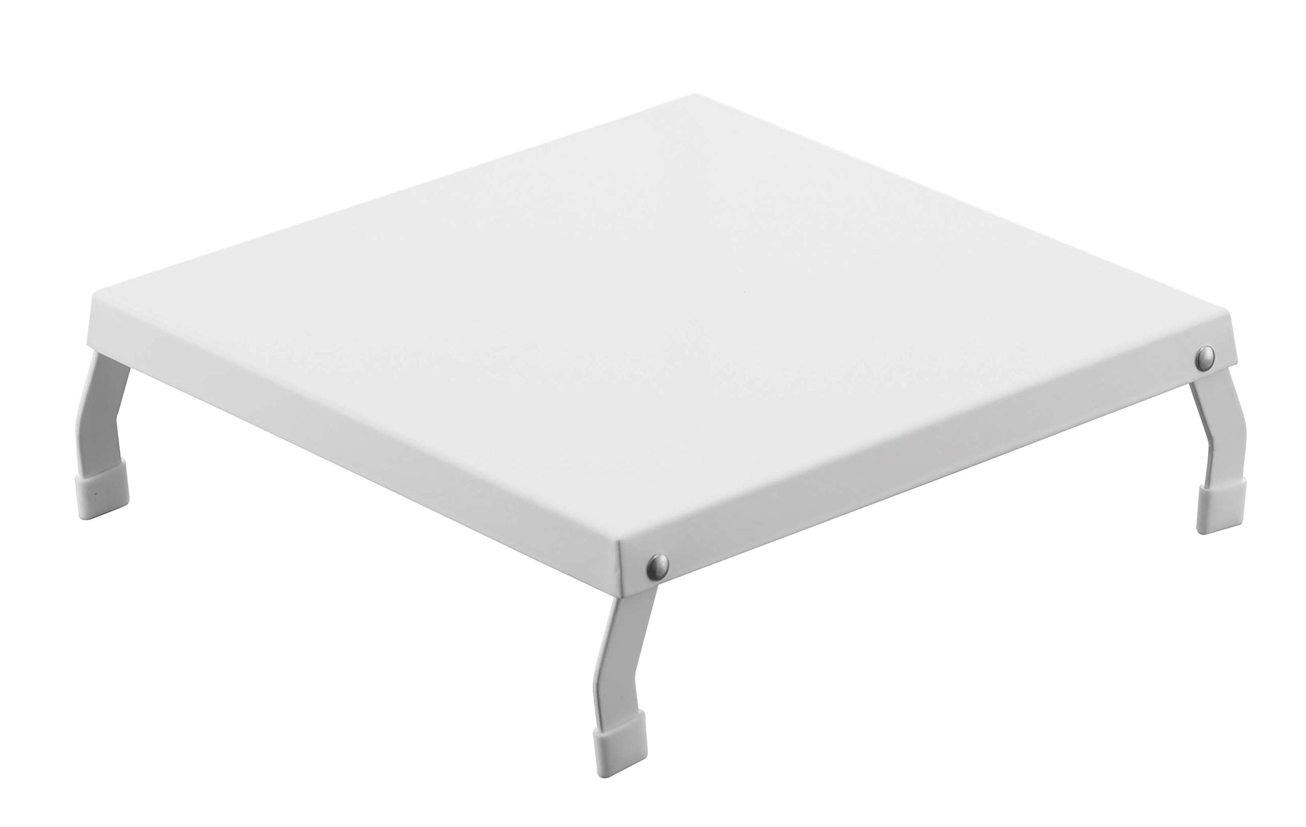 山崎実業(Yamazaki) 折り畳み ガスコンロ カバー ホワイト 約W25XD25.5XH2.5cm(収納時)~ 約27X25.5X7.2c