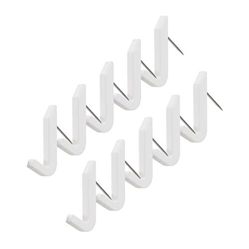 レック(LEC) ピンフック 10個入 耐荷重:1kg ホワイト H00403