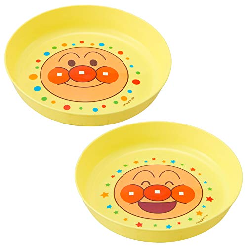 レック アンパンマン プラスチック ライトプレート 2枚入 (16×16×3cm) 電子レンジ・食洗機・煮沸消毒OK