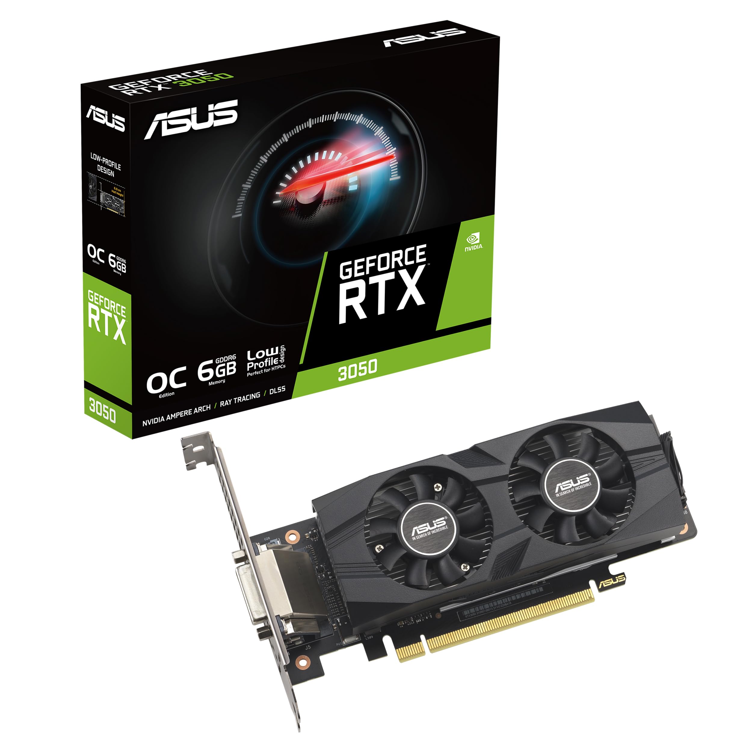 ASUS Dual GeForce RTX 3050 OC Edition 6GB GDDR6 ビデオカード/DUAL-RTX3050-O6G