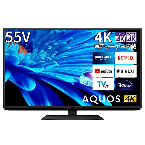 シャープ 55V型 4K 液晶 テレビ AQUOS 4T-C55EN1 N-Blackパネル 倍速液晶 Google TV (2022年モデル)
