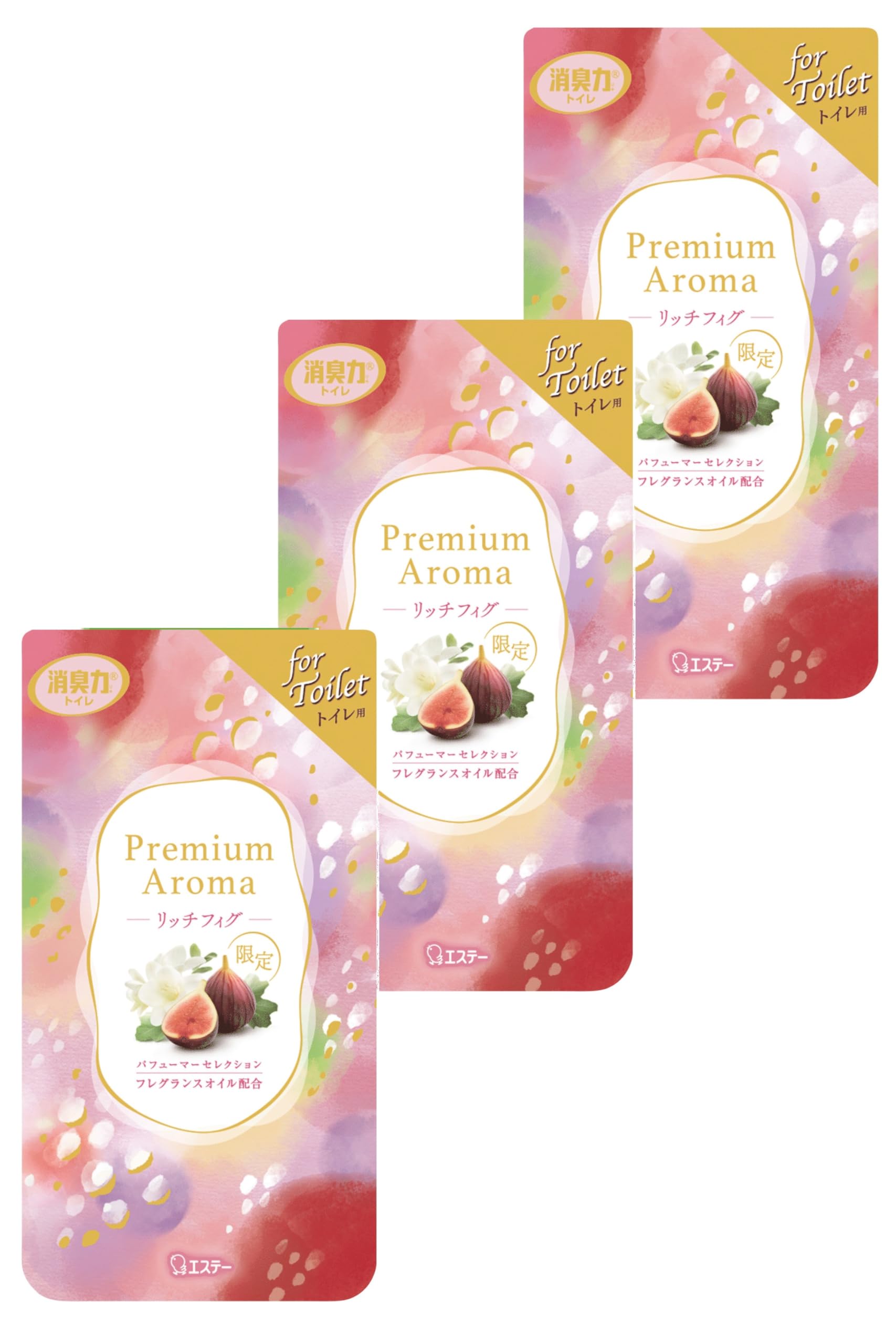 消臭力 プレミアムアロマ [まとめ買い] トイレ用 置き型 リッチフィグ (いちじく) 400mL×3個 トイレの..