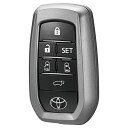 カーメイト(CARMATE) 車用 キーケース トヨタ E カーボン調 ガンメタリック 軽量 薄型 ハードシェルタイプ ヤリス アクア アルファ
