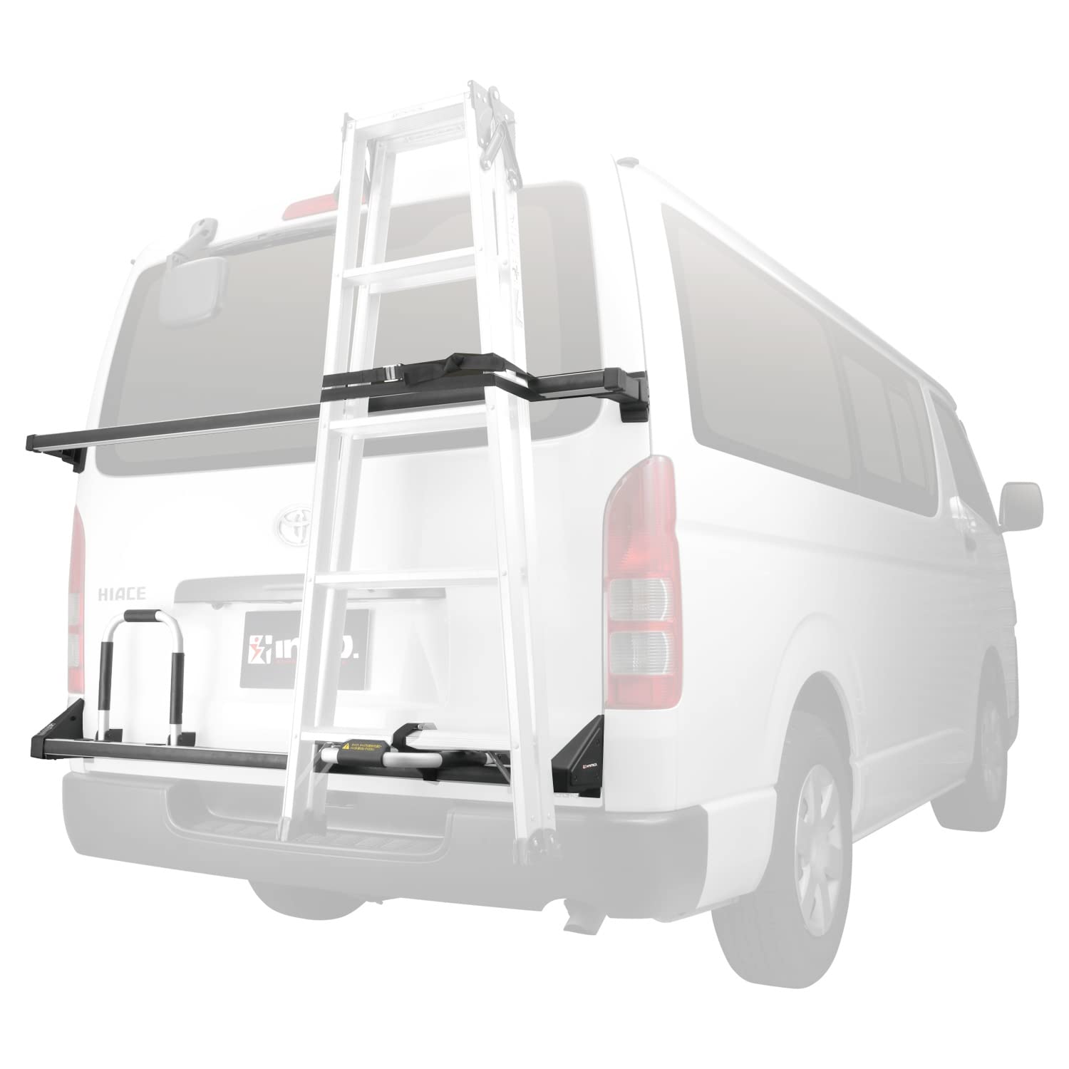 カーメイト(CARMATE) INNO イノー 脚立 ハシゴ 専用リアキャリアセット ハイエース/レジアスエース専用 標準ボディ 標準ルーフH2