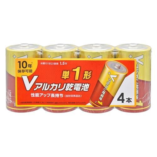 ・レッド LR20VS4P・【 特 長 】　◆保存可能期間は10年（保存条件JIS準拠）　◆性能アップで長持ち（当社従来品比）・【 仕 様 】　◆単1形 4本パック　◆LR20/1.5V　◆水銀0（ゼロ）使用・◆グリーン購入法適合商品説明 ...