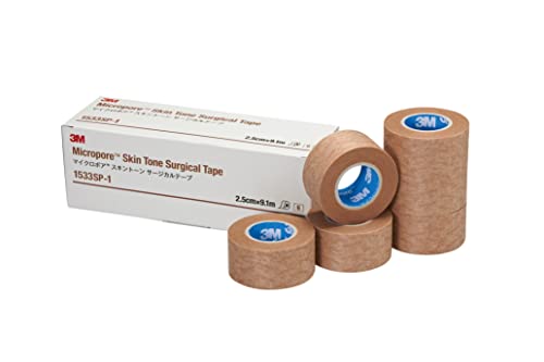 スリーエム(3M) 3M サージカルテープ スキントーン 25mm幅x9.1m 6巻 マイクロポア 1533SP-1