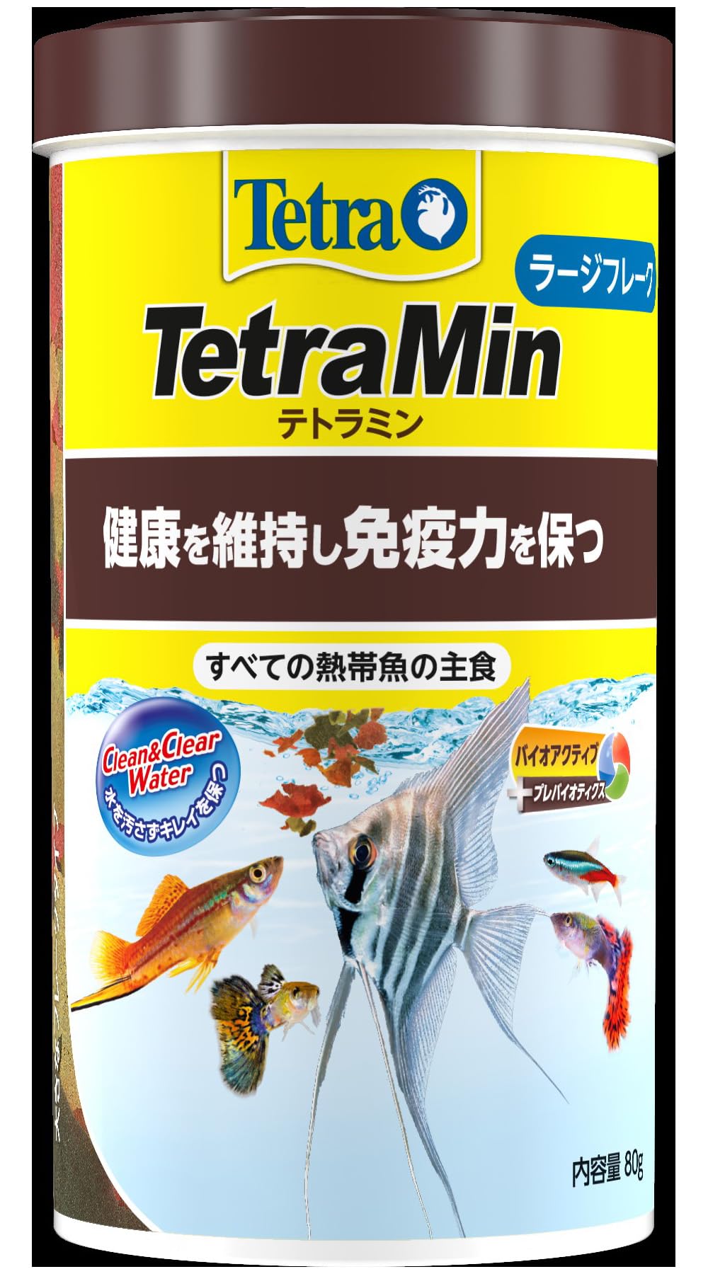 テトラ (Tetra) テトラミン ラージフレーク 80g NEW 熱帯魚の主食 水を汚さずキレイを保つ 食べ残しやフンが減少 熱帯魚 エサ フ