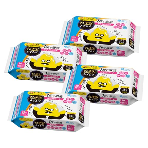 エリエール キレキラ！トイレクリーナー 1枚で徹底おそうじシート うんこドリルデザイン企画品 幸うん..