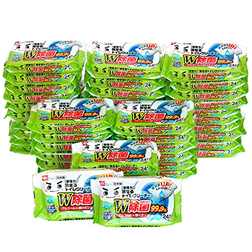 激落ちくん 流せる 除菌99.9% トイレクリーナー 24枚入×48個 (1152枚) アルコール銀イオンのW除菌 大容
