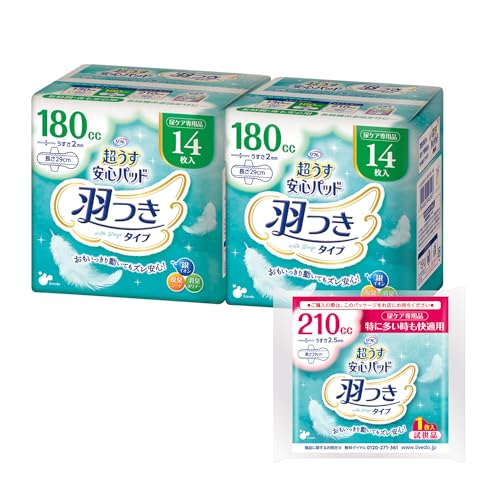 リフレ 超うす安心パッド羽つき180cc 14枚×2(おまけ付き)