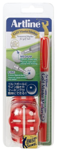 シャチハタ ダイヤ(DAIYA) ラインマーカー アートラインゴルフマスターマーカー赤 K-841TG/H-R