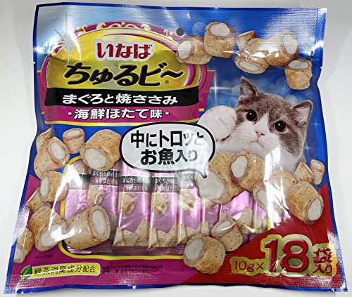 -/-/QSC-287・パッケージ個数:1・ひと粒で2つの味が楽しめるおやつ。・外はふっくら、中はトロッと2つの食感が楽しめます。・中のお肉は愛猫が食べやすい、なめらかな独自のちゅ〜るタイプ。商品紹介 ひと粒で2つの味が楽しめるおやつ。外はふっくら、中はトロッと2つの食感が楽しめます。中のお肉は愛猫が食べやすい、なめらかな独自のちゅ~るタイプ。 使用上の注意 お使い残りの出た場合は、他の容器に移し替えて冷蔵庫に入れ早めにお与えください。 原材料・成分 たんぱく質24.0%以上　脂質4.2%以上　粗繊維0.1%以下　灰分2.0%以下　水分69.5%以下、約20kcal/袋 使用方法 標準サイズの成猫には、1日4袋を目安におやつとしてお与えください。