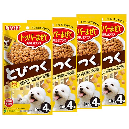 -/-/9004892084002・いつものごはんに混ぜて美味しさをプラス！商品紹介 小粒でやわらかいおやつ。外にはかつお節を混ぜ込んだ2層構造。グルコサミン、コンドロイチン配合で関節の健康に配慮。いつものごはんに混ぜていただくことで美味しさプラス。ドライフードに混ざりやすいようにサイズや形にこだわりました。保存料不使用。 原材料・成分 【原材料】鶏肉(ささみ)、でん粉、鶏脂、かつお節、チキンエキス、酵母エキス、オリゴ糖、かつお節エキス、グルコサミン、コンドロイチン硫酸塩、ビタミンE、紅麹色素、緑茶エキス 【保証成分】たんぱく質17.0％以上、脂質2.7％以上、粗繊維0.1％以下、灰分1.8％以下、水分76.0％以下 【エネルギー】約12kcal/袋 使用方法 愛犬の体重に応じて下記量を目安におやつとしてそのまま与えるか、主食（ドライフード、缶詰等）に混ぜてお与えください。体重3kg：5袋/日、5kg：7袋/日、8kg：11袋/日、10kg：13袋/日。お使い残りの出た場合は、他の容器に移し替えて冷蔵庫に入れ早めにお与えください。